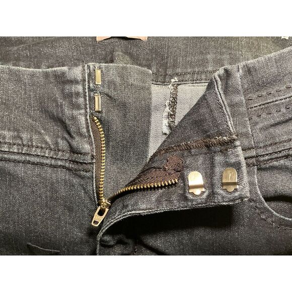 Women's 70's Flare Dark Wash Jeans Size 9/10 Long - Picture 6 of 8